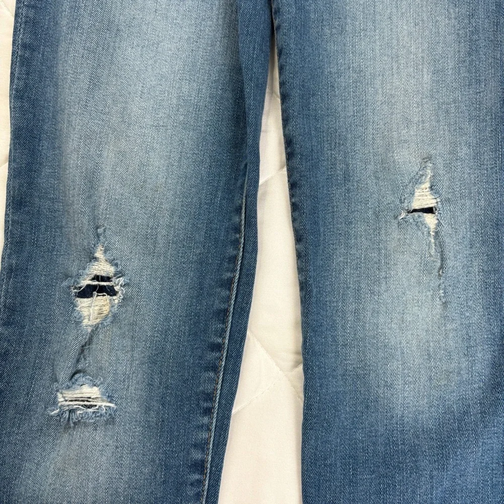 GAP‎ Girls Super Skinny Jeans Size 14 Adjustable Blue Stretch Distressed Denim